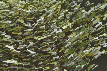 Grüne 3D Pfeile bewegen sich nach oben