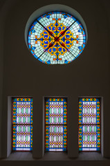 stained glass window for interior design