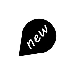 Badge, speech bubble icon. Signs and symbols can be used for web, logo, mobile app, UI, UX