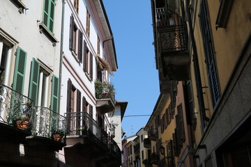 Old Street in Arona at Lake Maggiore, Italy
