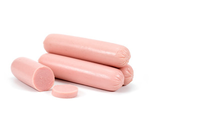 Sausages isolated on a white background