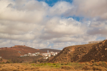 Small Moroccan town view near Legzira beach