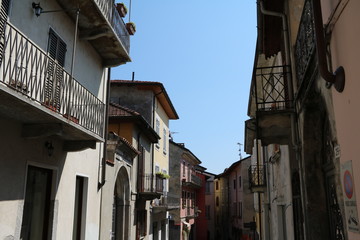 Street in Arona at Lake Maggiore, Italy