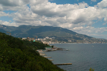 Obraz premium City and sea, Yalta, Crimea, Ukraine