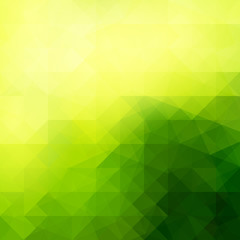 Plakat Abstract green light template background. Triangles mosaic