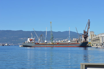 Panorama photo of Rijeka on a sunny day