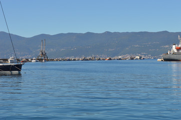 Panorama photo of Rijeka on a sunny day