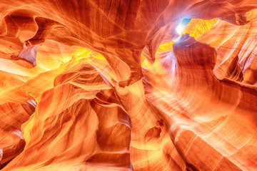 abstract magic background, Antelope Canyon near Page, Arizona, USA