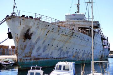 Yacht Galeb of Tito in Rijeke Fiume croatian harbor