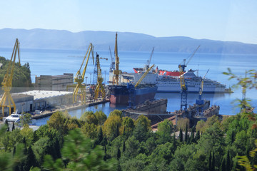 Panorama photo of Rijeka on a sunny day