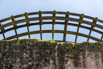Detail view of water mill wheel - 251082188