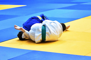 Boys compete in Judo