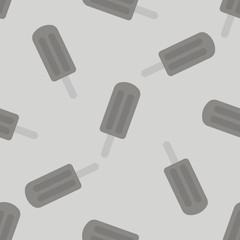 Seamless pattern of ice cream. Ice cream with fruit juice. Popsicle on a stick. Vector illustration.  Popsicle background.