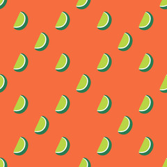 Seamless pattern of citrus slices. Fruit background. 