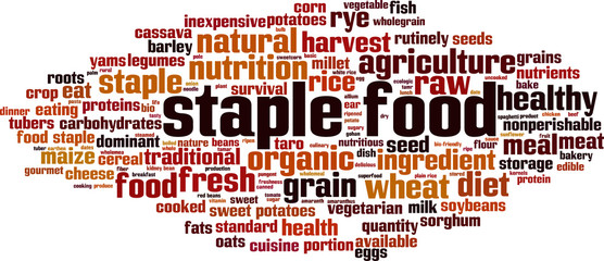 Staple food word cloud