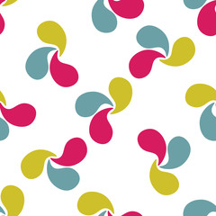Abstract colorful seamless pattern. Abstract flowers on a white background.