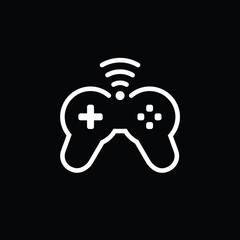 game console icon. video gaming joystick. vector