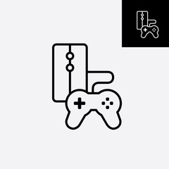 game console icon. video gaming joystick. vector