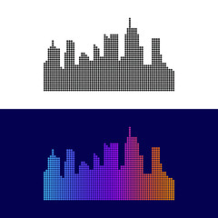 City Modern Abstract Halftone Dots Background