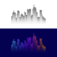 City Modern Abstract Halftone Dots Background