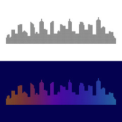 Naklejka premium City Modern Abstract Halftone Dots Background