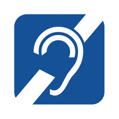 Deafness symbol icon © Ricochet64
