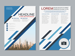 Modern professional two-sided flyer vector design template