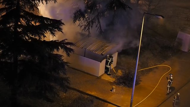 pompiers en intervention incendie