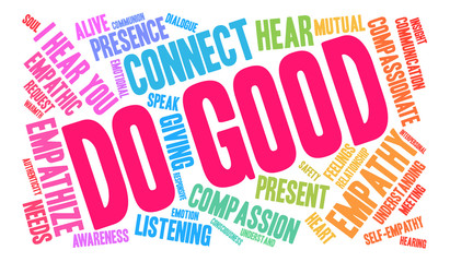 Do Good Word Cloud on a white background. 