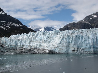 glacial mass sitting in water