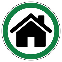 srg546 SignRoundGreen - german - ez546 ErlaubnisZeichen - Haus erlaubt - english - approved - house allowed - green xxl g7250