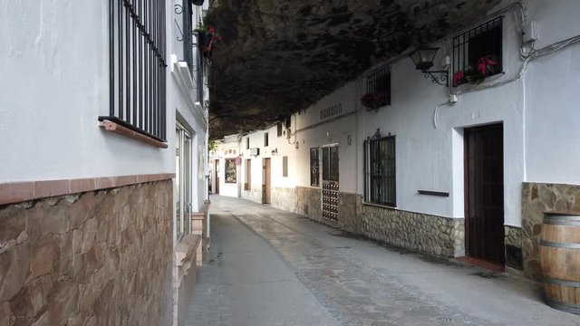 Setenil De Las Bodegas. Andalucia. Spain - 4k footage