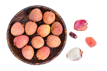 Small sweet sour berry Litchi chinensis.