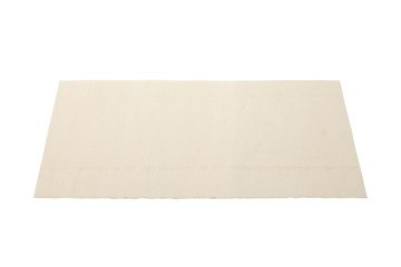 Brown napkin isolate on white background