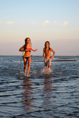 boy and girl on the beach