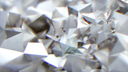 Abstract white silver triangular foil BG