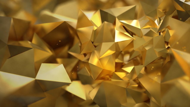 Abstract gold triangular foil BG