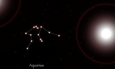 Obraz na płótnie Canvas Aquarius Star sign