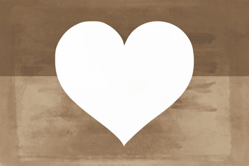 Romantic Heart Brown Tone Icon Texture Art Background Pattern Design Graphic