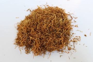 The brown tobacco flakes that grow in Indonesia.