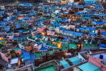 Fototapeta premium busan gamcheon culture village sunset