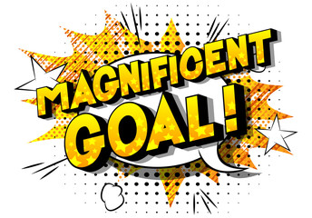 Magnificent Goal! - Vector illustrated comic book style phrase on abstract background.