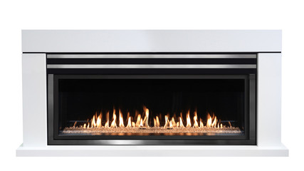 Gas Fireplace isolated on white background