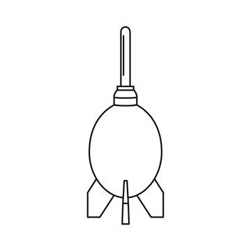 Rocket blower icon outlines