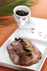 Delicious Chinese cuisine, marinated beef