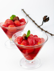 Delicious Chinese food, small tomatoes