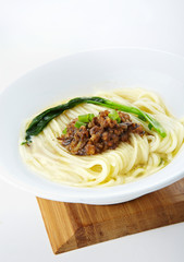 Delicious Chinese cuisine, minced meat noodles