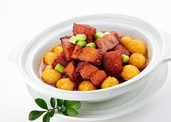 Delicious Chinese cuisine, braised pork quail eggs