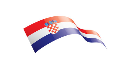 Croatia flag, vector illustration on a white background