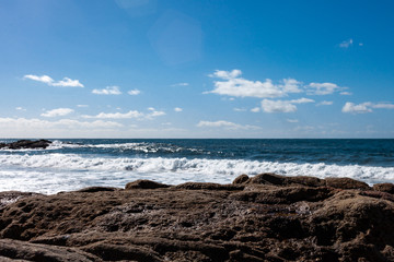 Fototapeta na wymiar Ocean view from a rock
